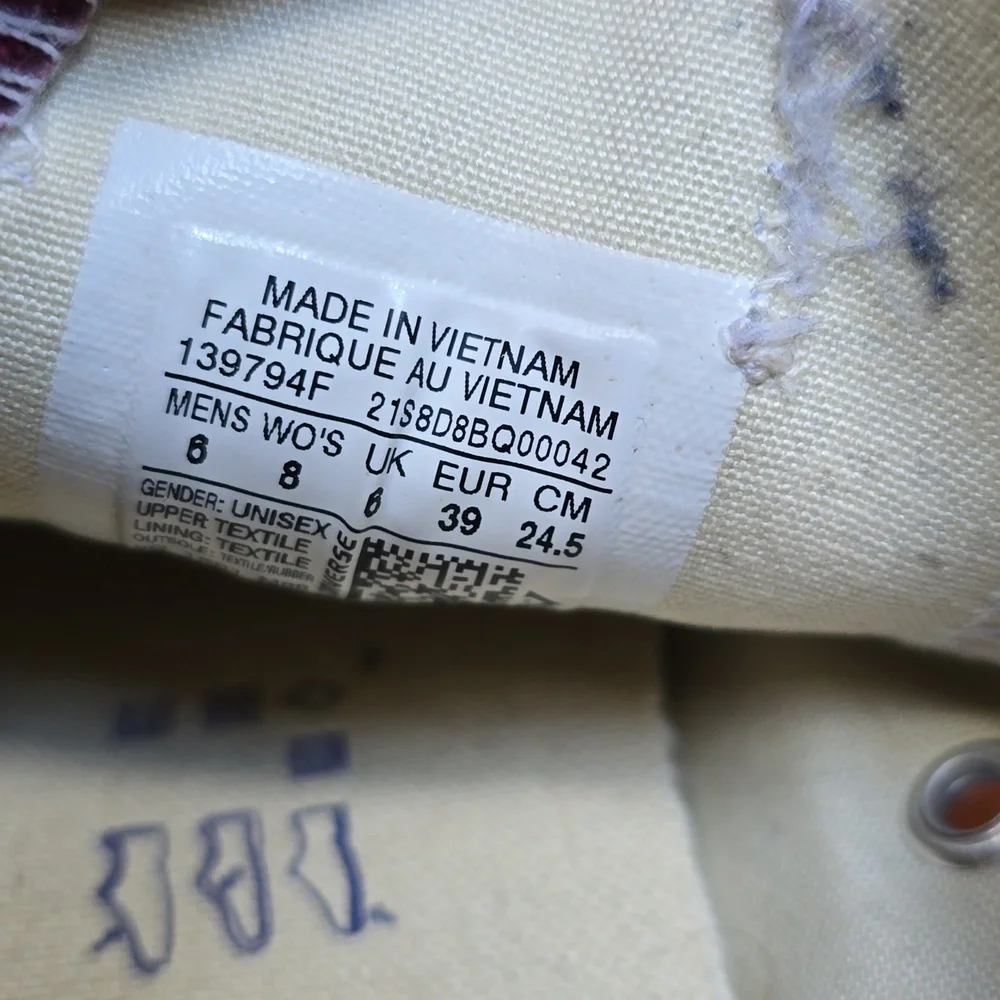 Converse Maroon Canvas Sneakers with White Accents - Picture 7 of 7